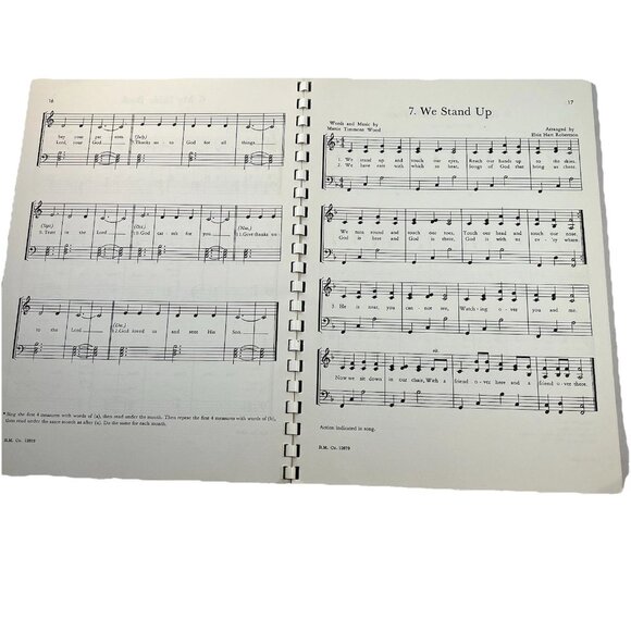 Bits of Sacred Songs For Nursery and Kindergarten Mattie Timmons Wood Spiral '61 - Picture 9 of 12